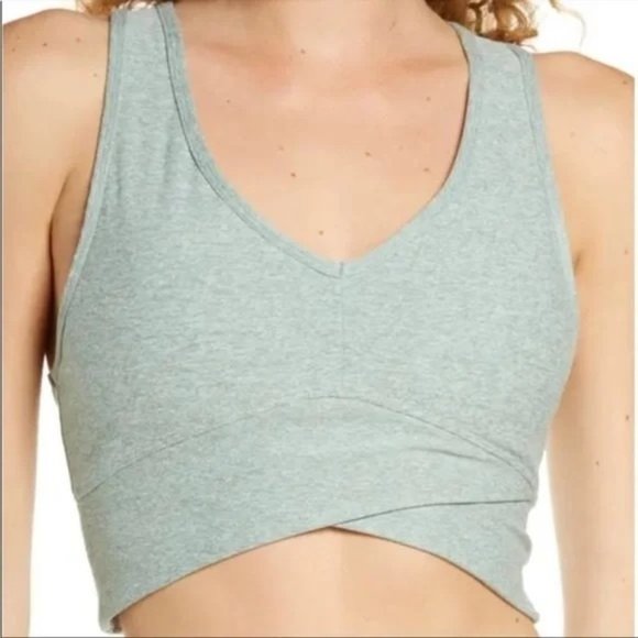 Zella Other - Zella Restore Soft Cross Band Green Mountain Sports Bra L
